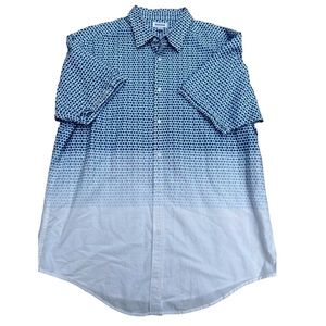 Haggar Blue/White Shirt L